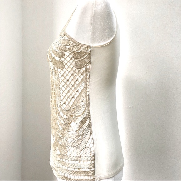 Express - Embroidered Off White Top - Picture 3 of 5